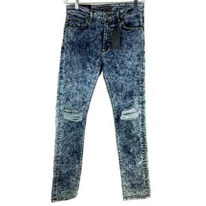 Monfrère NWT Brando Acid Wash Slim Jeans Santa Cruz Distressed Men's Size 32